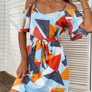 Cold Shoulder Tie Dress